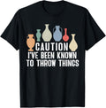 Pottery Ceramic Artist tee Funny Ceramics Artist Throw Things T-Shirt - Unisex-Adults X-Small Black T-Shirt | Best Selle...
