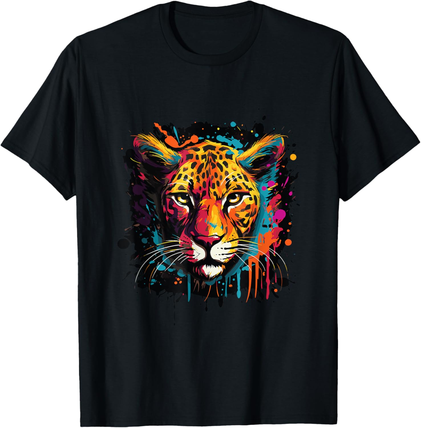 Cheetah Portrait Animal Artwork Pop Art Apparel Viral TikTok Find US Top Pick