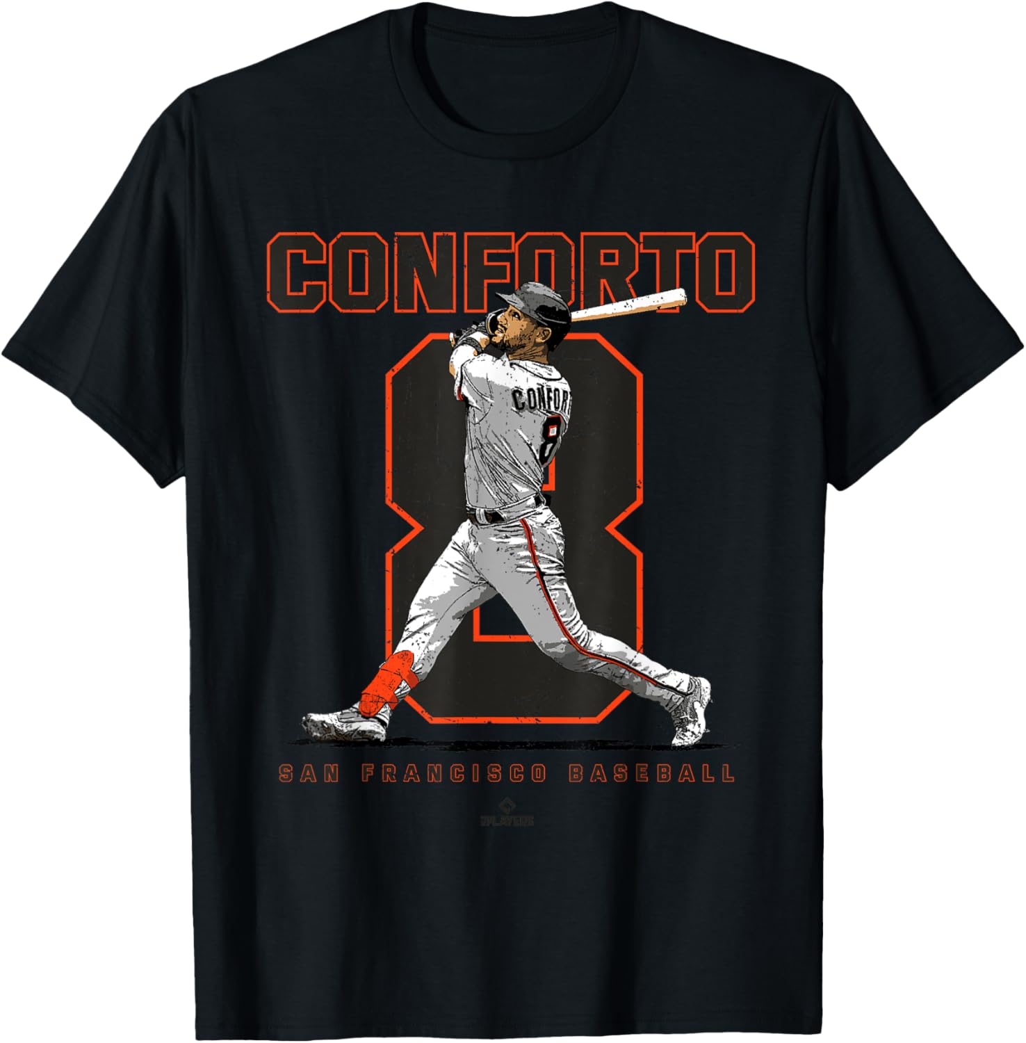 Number and Portrait Michael Conforto San Francisco MLBPA Apparel | Viral Streetwear Style