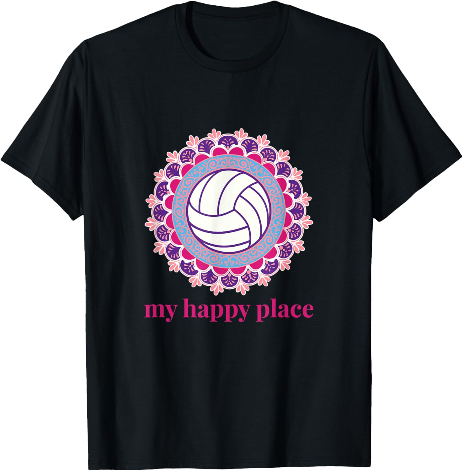 My Happy Place Purple Pink Mandala Volleyball Girls Apparel | Premium Quality | Daily Wear Essential