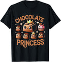 Chocolate T Shirt - Women's Chocolate Princess T-Shirt - Black - Small - Short Sleeve - Crew Neck - Modern - Chocolate-t...