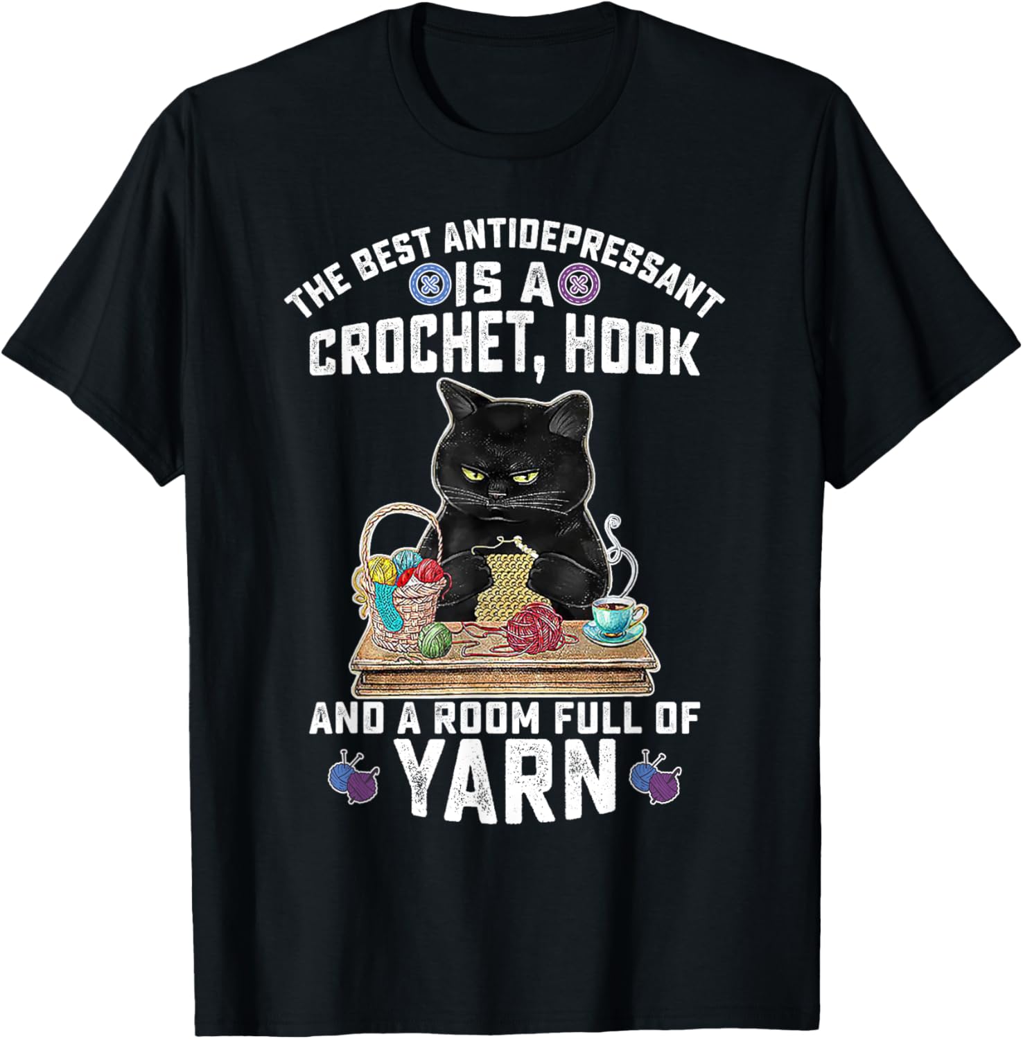 The Best Antidepressant Is A Crochet Hook & A Room Full Yarn Yarn Supply | High Search Volume | Customer Favorite