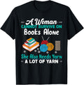Woman Survives On Books Yarn Knitting Crochet Love Books Yarn Supply | Trending 2025 | High CTR Title
