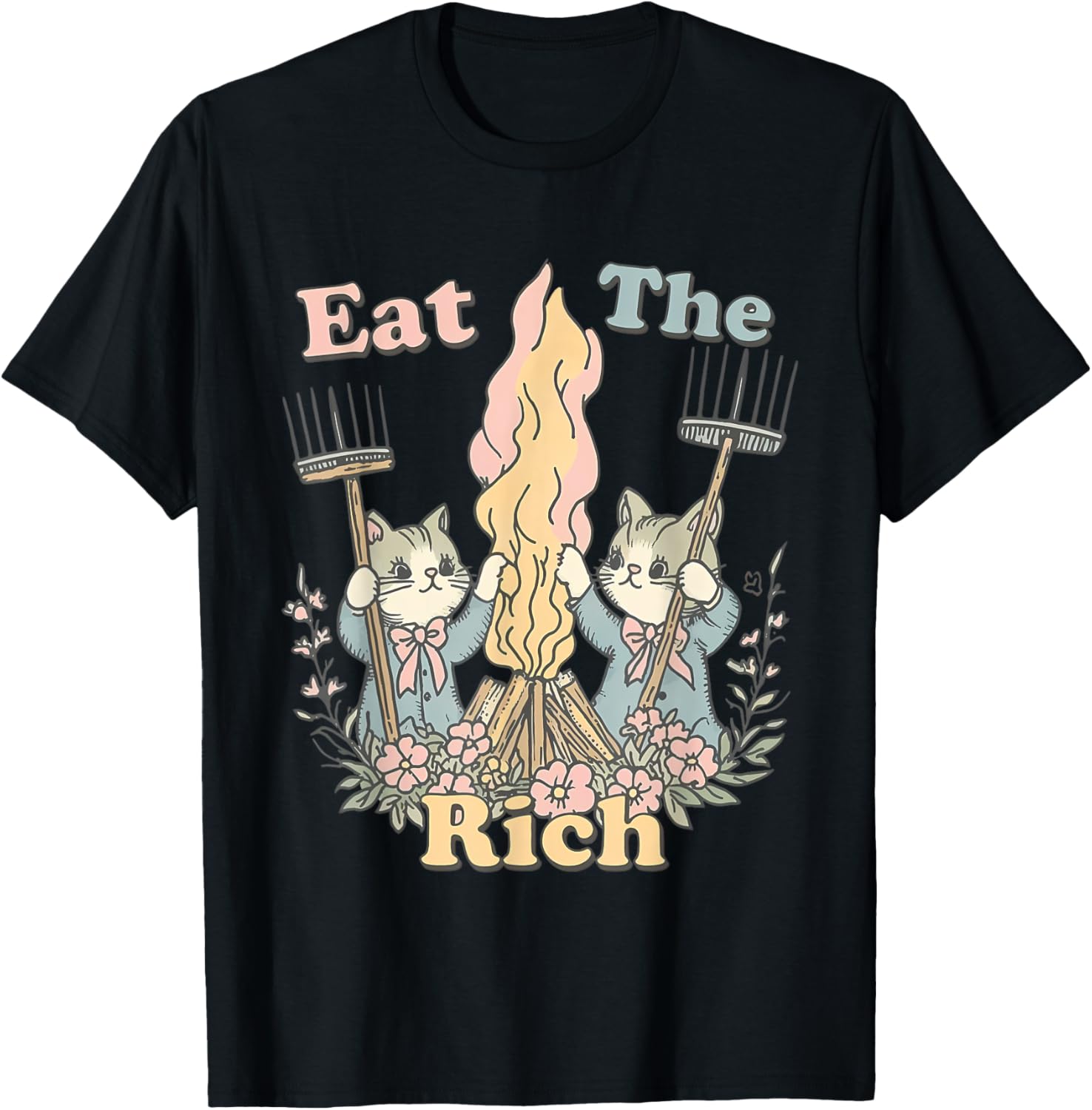 Funny Cute Cat Eat The Rich Meme Burn The Rich Women Men Apparel | Best Seller Pick | Comfort Daily Wear
