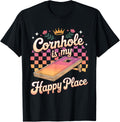 Cornhole Is My Happy Place Fun Board Apparel | Bestseller Style | Perfect Gift Choice