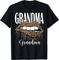 Cool Lips Bite Kiss Me Leopard Print Cheetah Grandma Tee T Shirt Streetwear Style Gift Ready