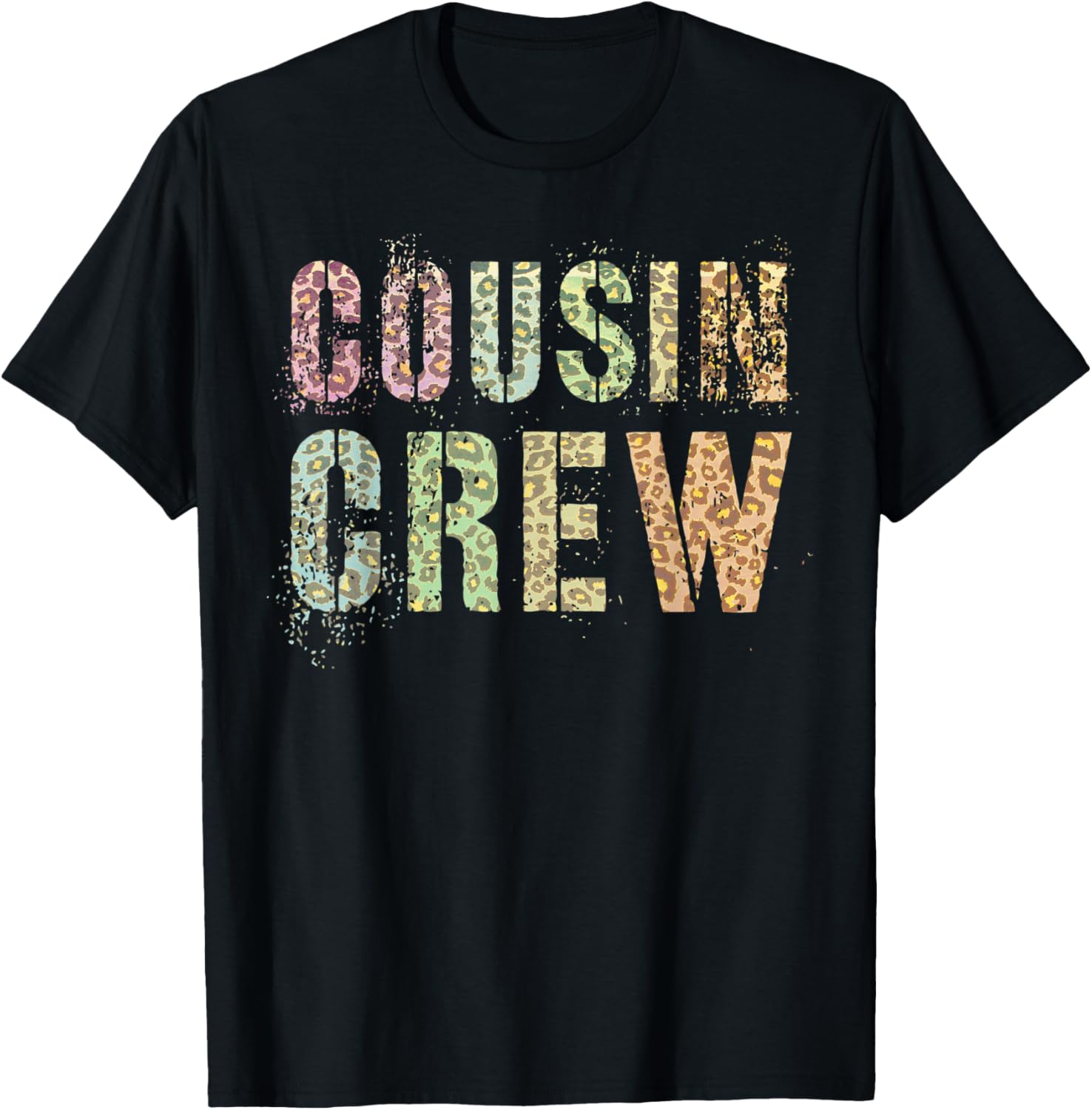COUSIN CREW Leopard Print Funny Grammy Pawpaw Reeducation Apparel Comfort Fit US Top Pick