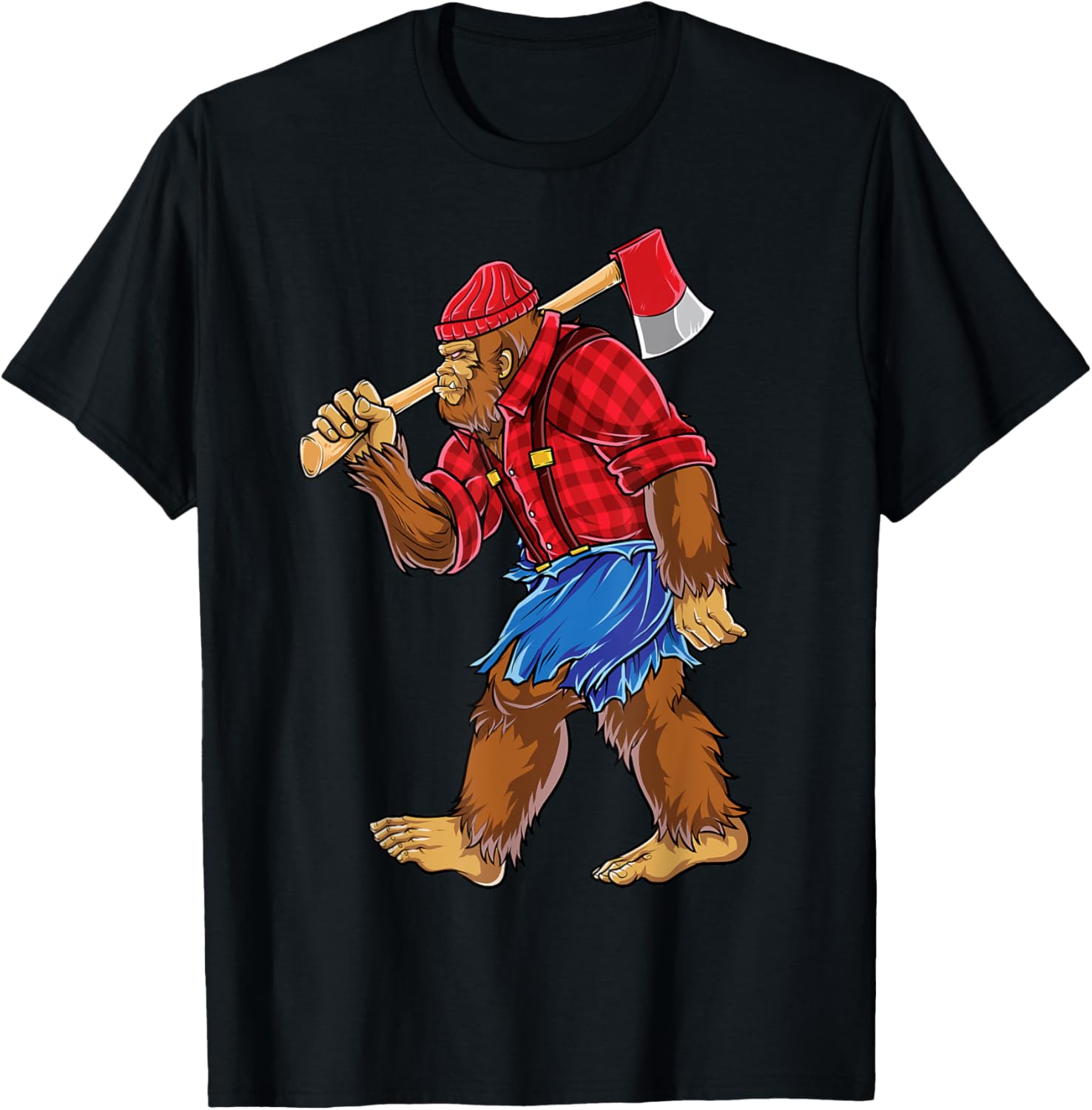 Bigfoot Lumberjack Men Funny Woodworking Sasquatch Lover Apparel | US Viral Style | Aesthetic Fit