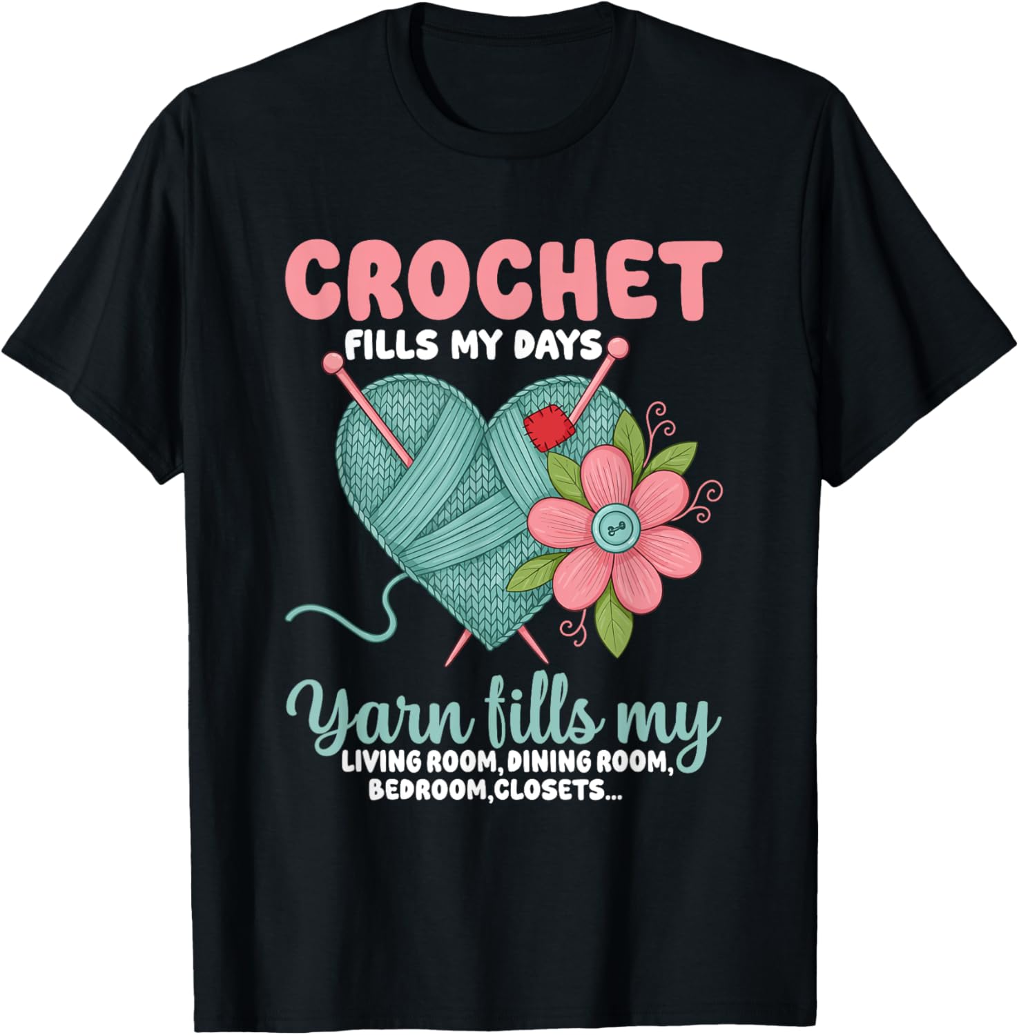 Crochet Yarn Fills My Heart Design Yarn Supply | Premium Quality | Best Seller Choice