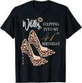 Stepping Into My 41st Birthday Leopard Print Cheetah Heels Apparel Streetwear Style Fan Favorite