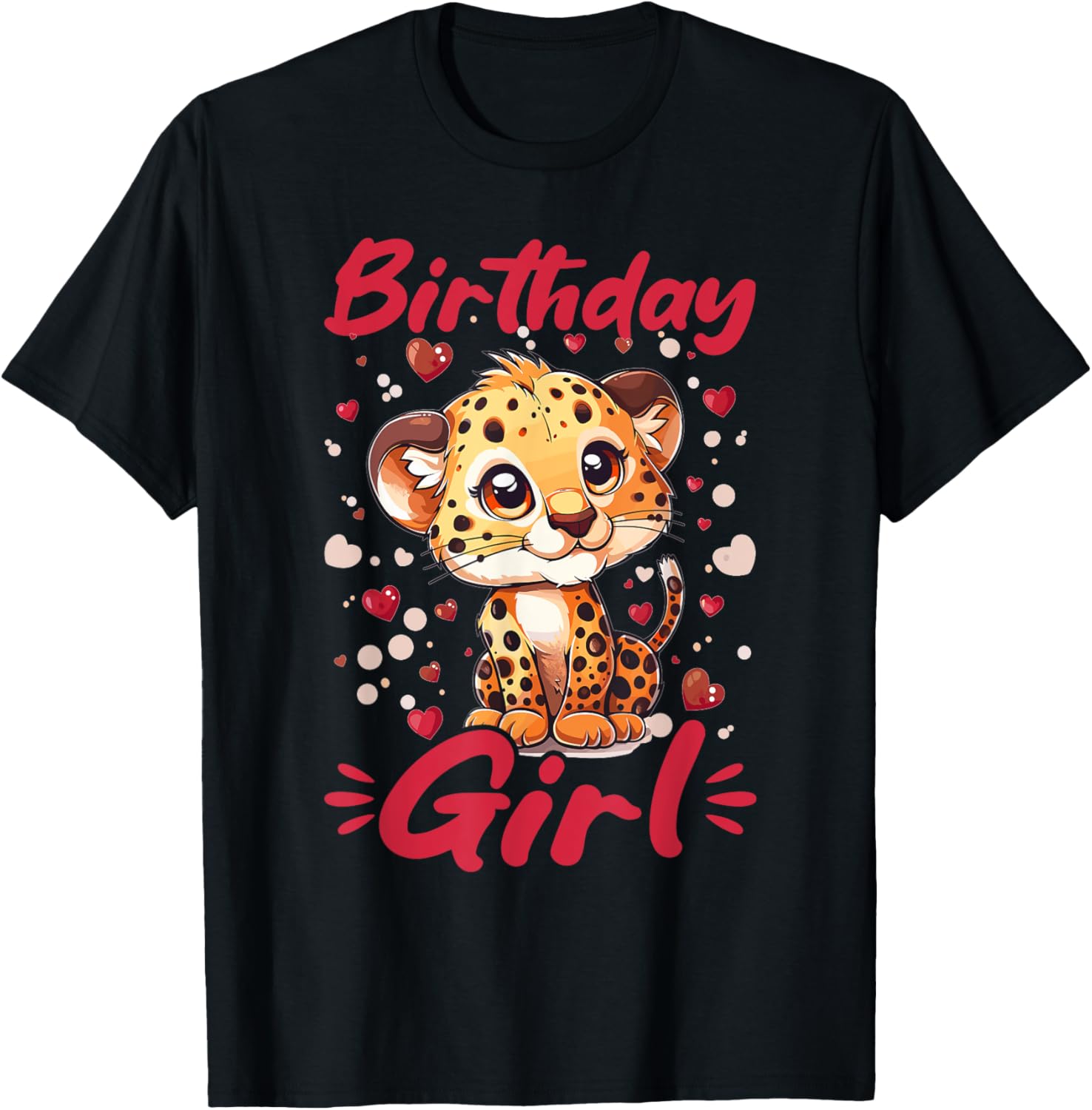 Funny Cheetah Animal Birthday Girl Apparel Premium Print Hot Right Now