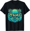 O'AHU THE GATHERING PLACE Hawaiian Island - Waves Palm Trees Apparel | Premium Quality | High CTR Boost