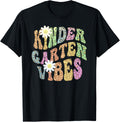 Groovy KINDERGARTEN VIBES Teacher Leopard Print Kinder Retro Apparel High Search Demand US Top Pick