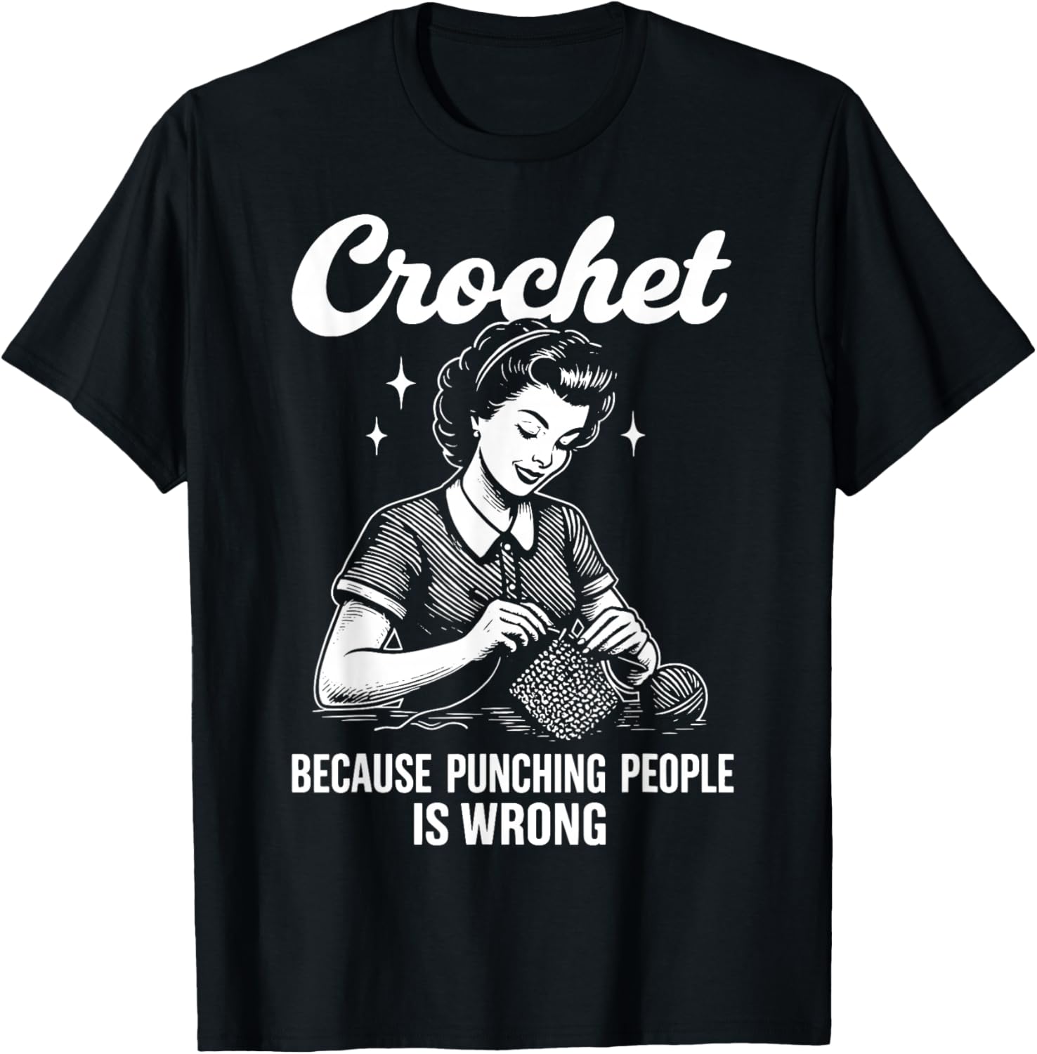 Crochet Because Punching People Is Wrong Yarn Supply | Viral US Pick | Customer Favorite
