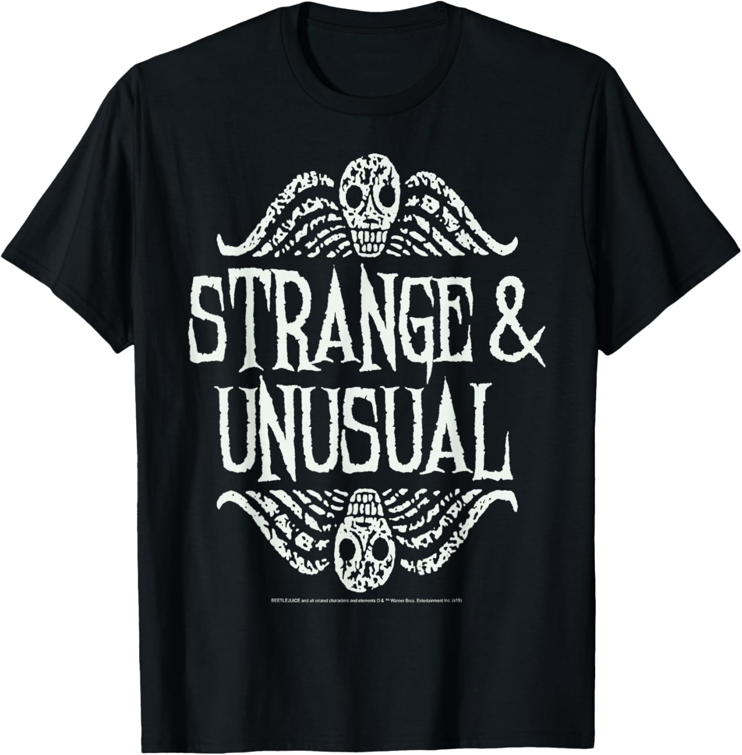 Beetlejuice Strange & Unusual Distressed Skulls Apparel | Trending 2025
