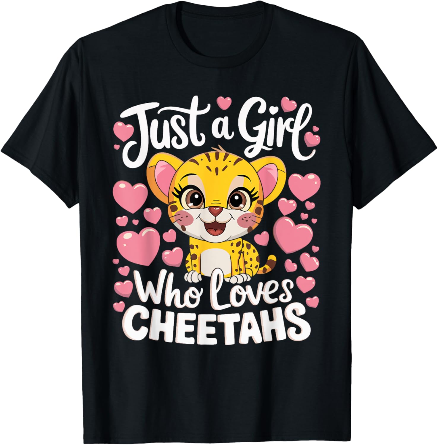 Just a Girl Who Loves Cheetahs African Cute For Girls Kids Apparel High Search Demand Gift Ready