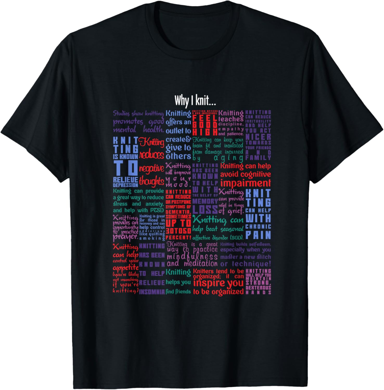 Why I Knit T-Shirt For Knitters and Yarn Enthusiasts T-Shirt | Viral US Pick | High CTR Title