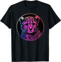 Colorful Cheetah Circle Wildlife Apparel Streetwear Style Best Seller Look