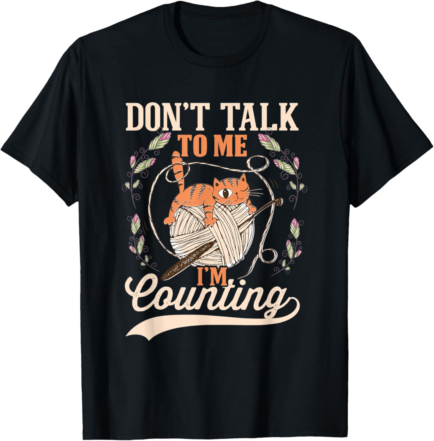 Funny Cute Knitting Cat Counting Yarn Sewer Quilter Knitter Yarn Supply | High Search Volume | Perfect for Crafters