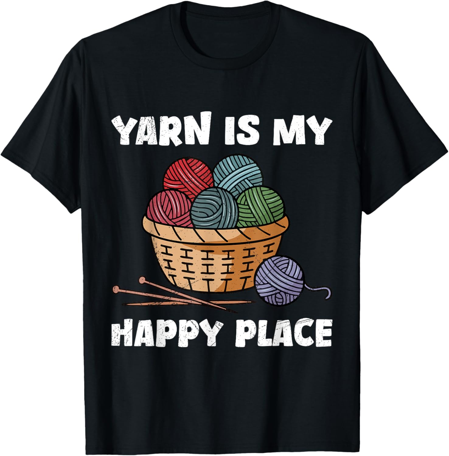Yarn Collection YARN IS MY HAPPY PLACE Funny Yarn Collector Yarn Supply | Trending 2025 | Customer Favorite