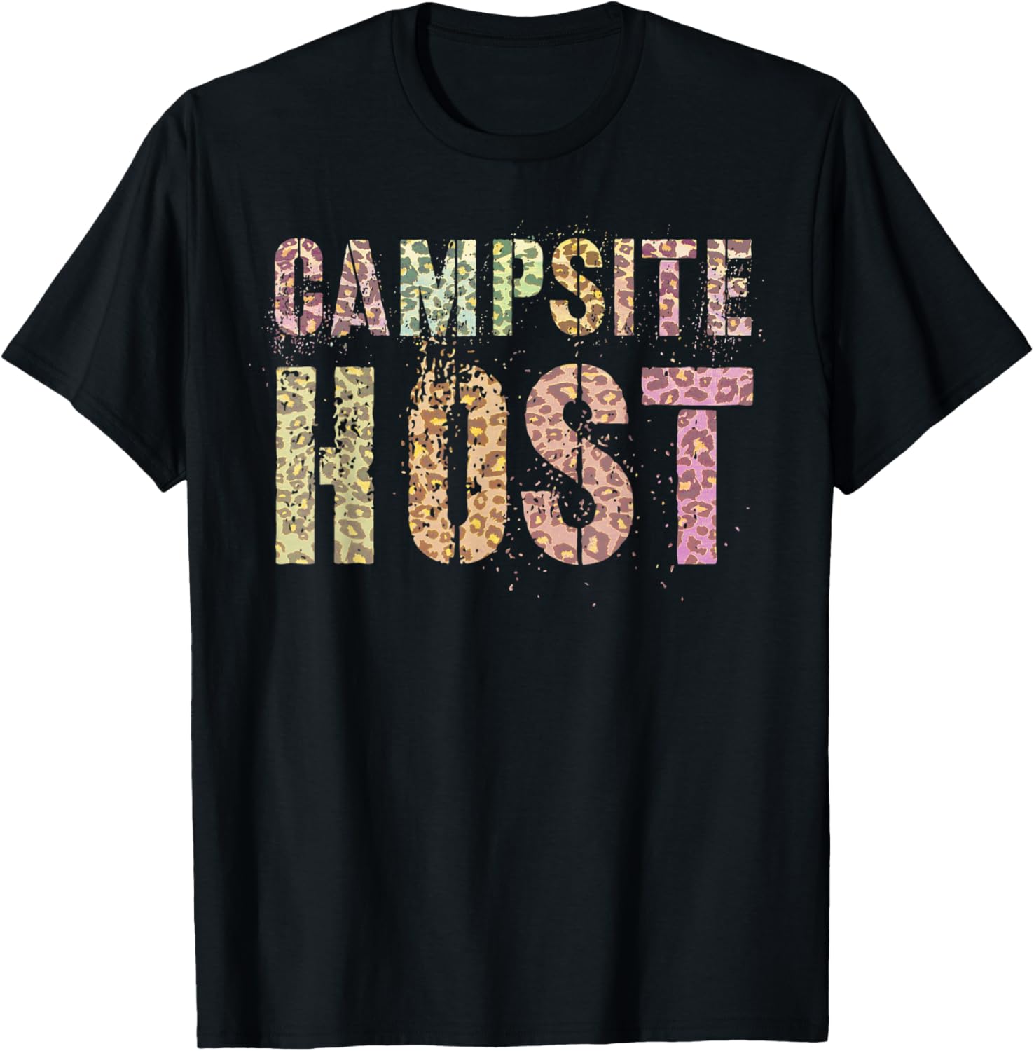 CAMPSITE HOST Leopard Print Summer Counselor Teacher Crew Apparel Streetwear Style US Top Pick