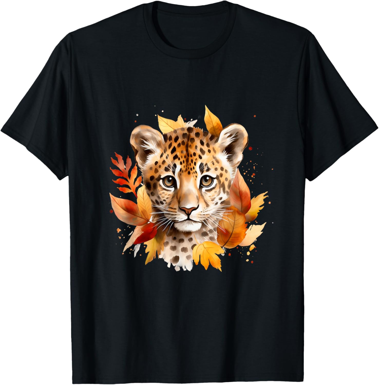Cheetah Cub Autumn Baby Leopard Safari Watercolor Apparel Viral TikTok Find Fan Favorite