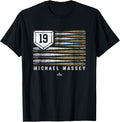 Vintage US Flag Baseball Stripes Michael Massey MLBPA Apparel | Everyday Casual Wear