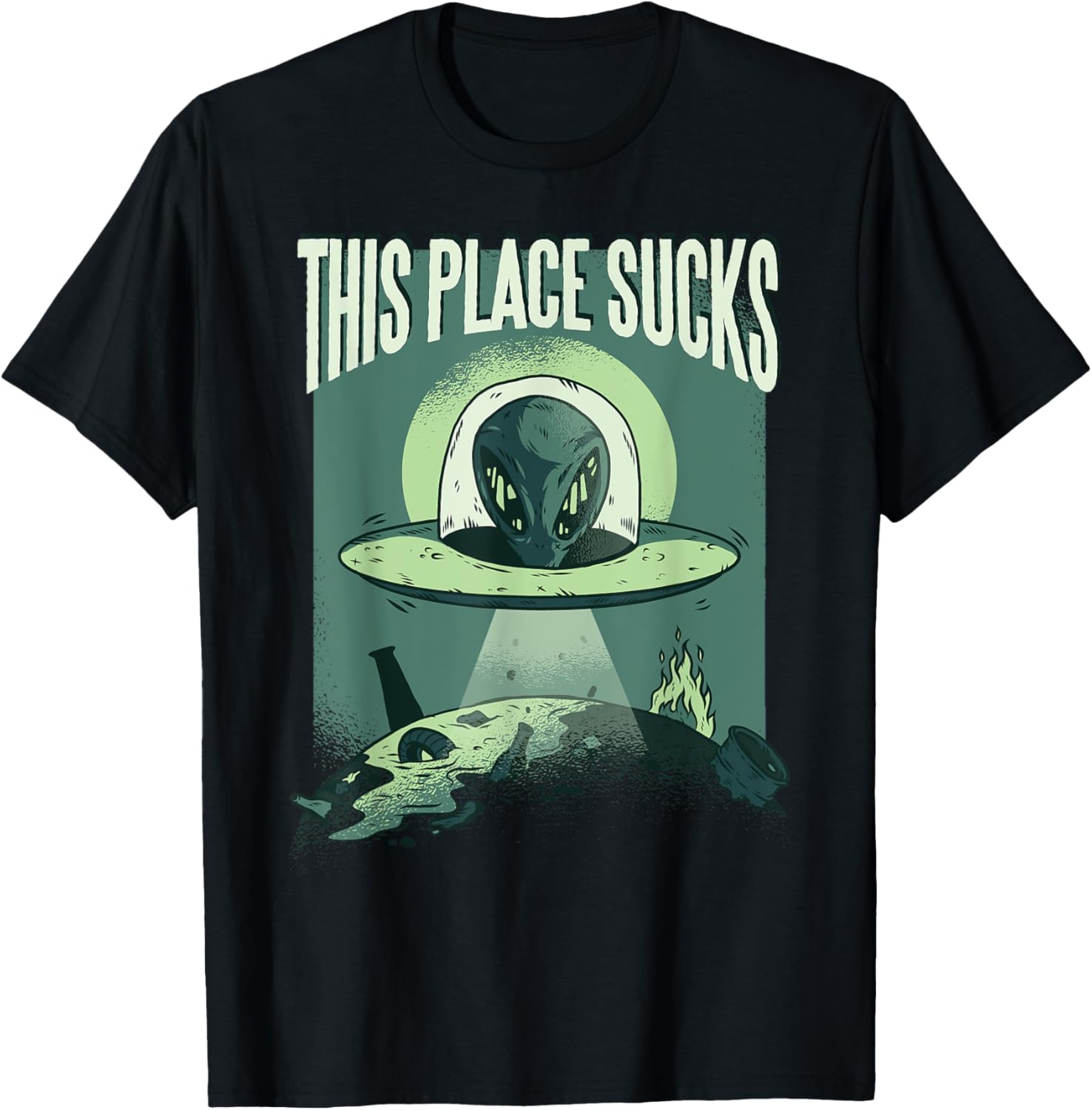 This Place Sucks Alien T Shirt Funny Aliens Men Women Kids T-Shirt | Google Shopping Optimized | High CTR Boost