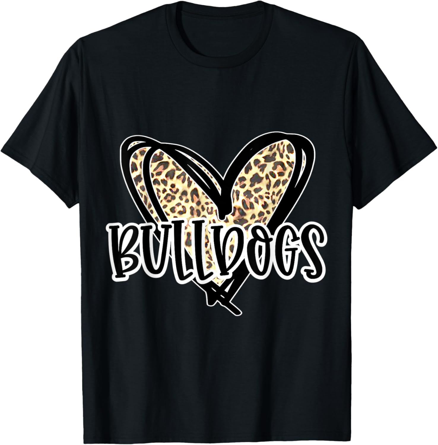 Bulldogs Mascot Leopard Cheetah Heart Fall Football Sport Apparel High Search Demand Gift Ready