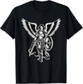 Archangel Michael Saint Angel Blackwork Minimal Apparel | Everyday Casual Wear