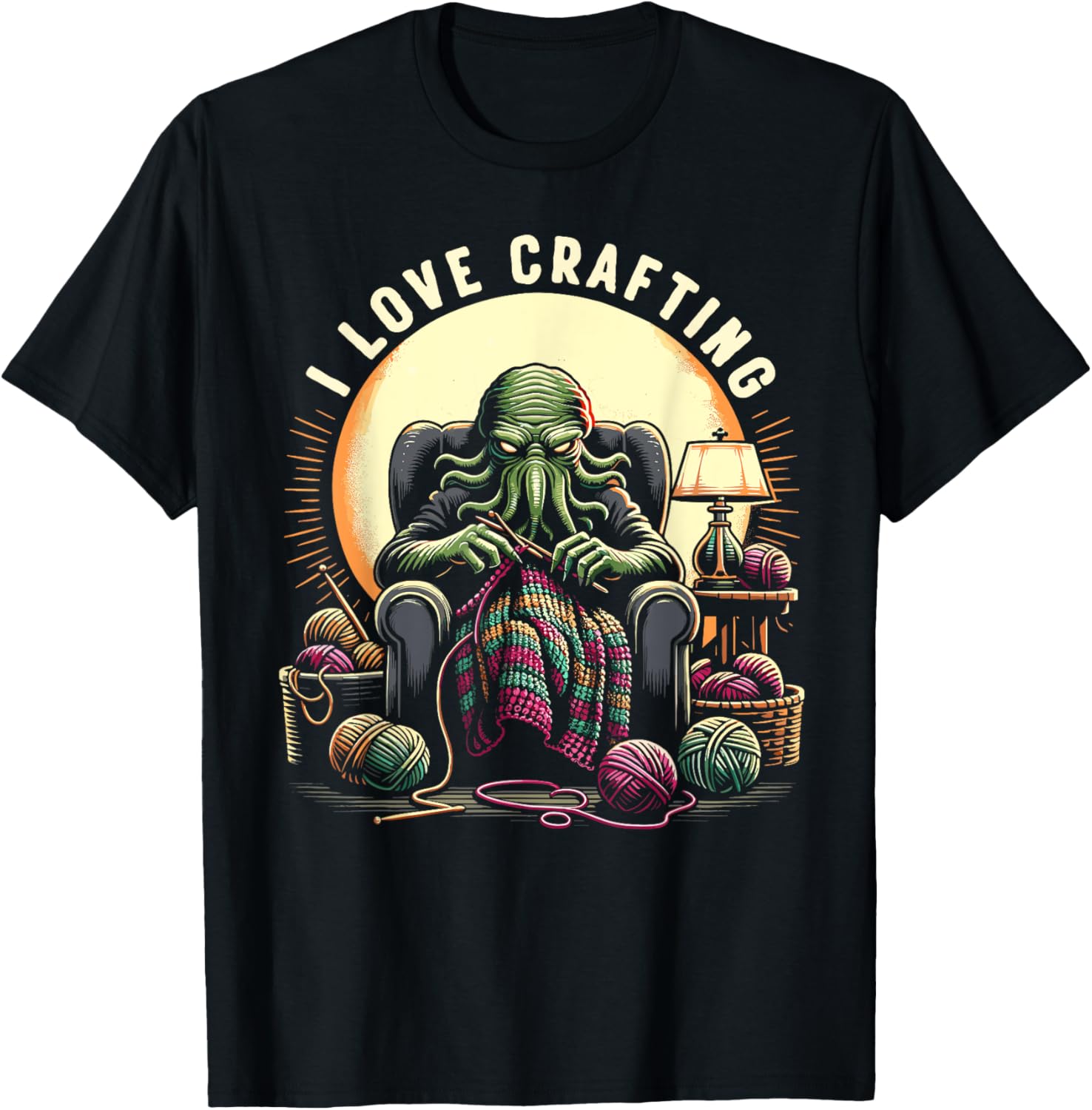 Crochet Cthulhu I Love Crafting, Funny Cosmic Horror Yarn Supply | Trending 2025 | High CTR Title