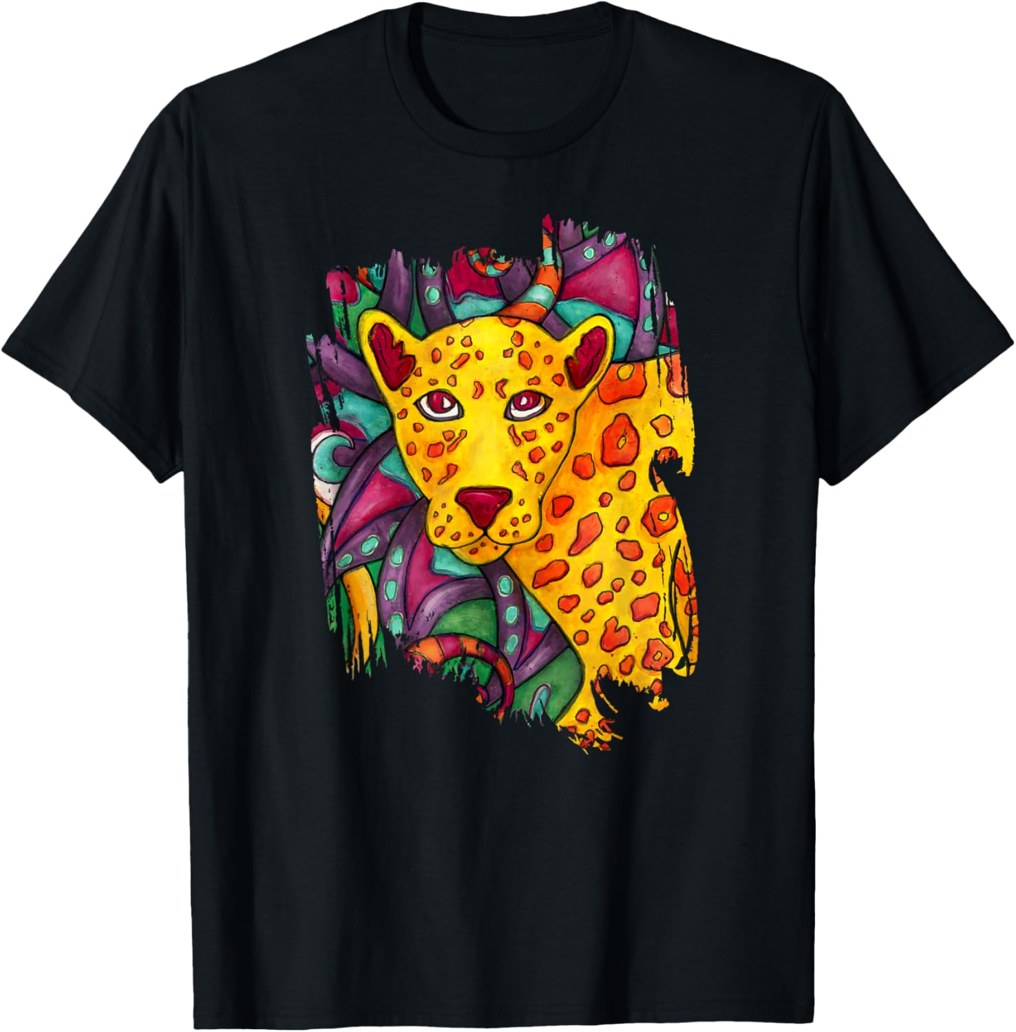 Funny cheetah face colorful jungle animal Apparel High Search Demand Hot Right Now