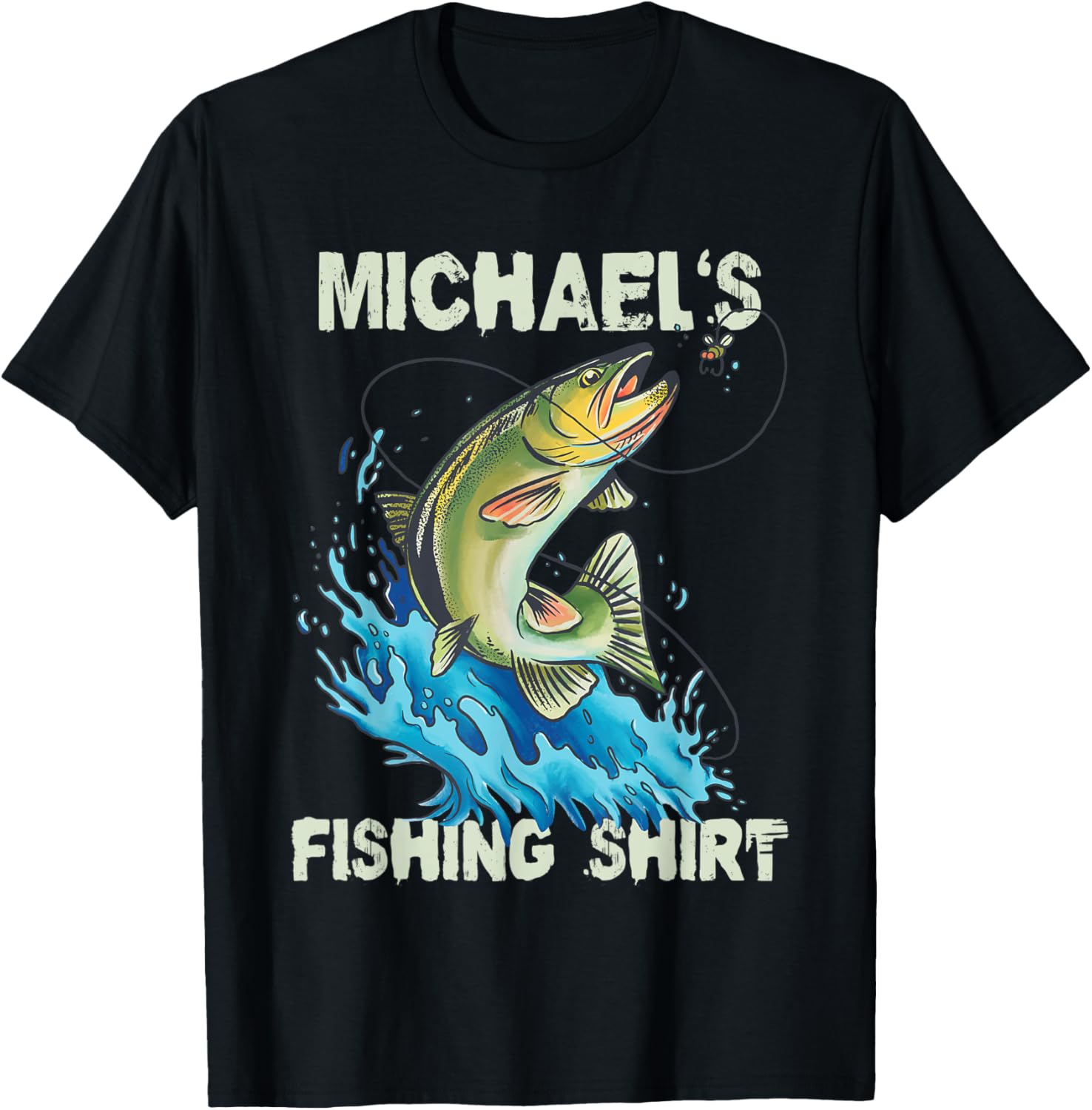 Mens Michael's Fishing Shirt - Personalized Fishing T-Shirt | US Best Seller
