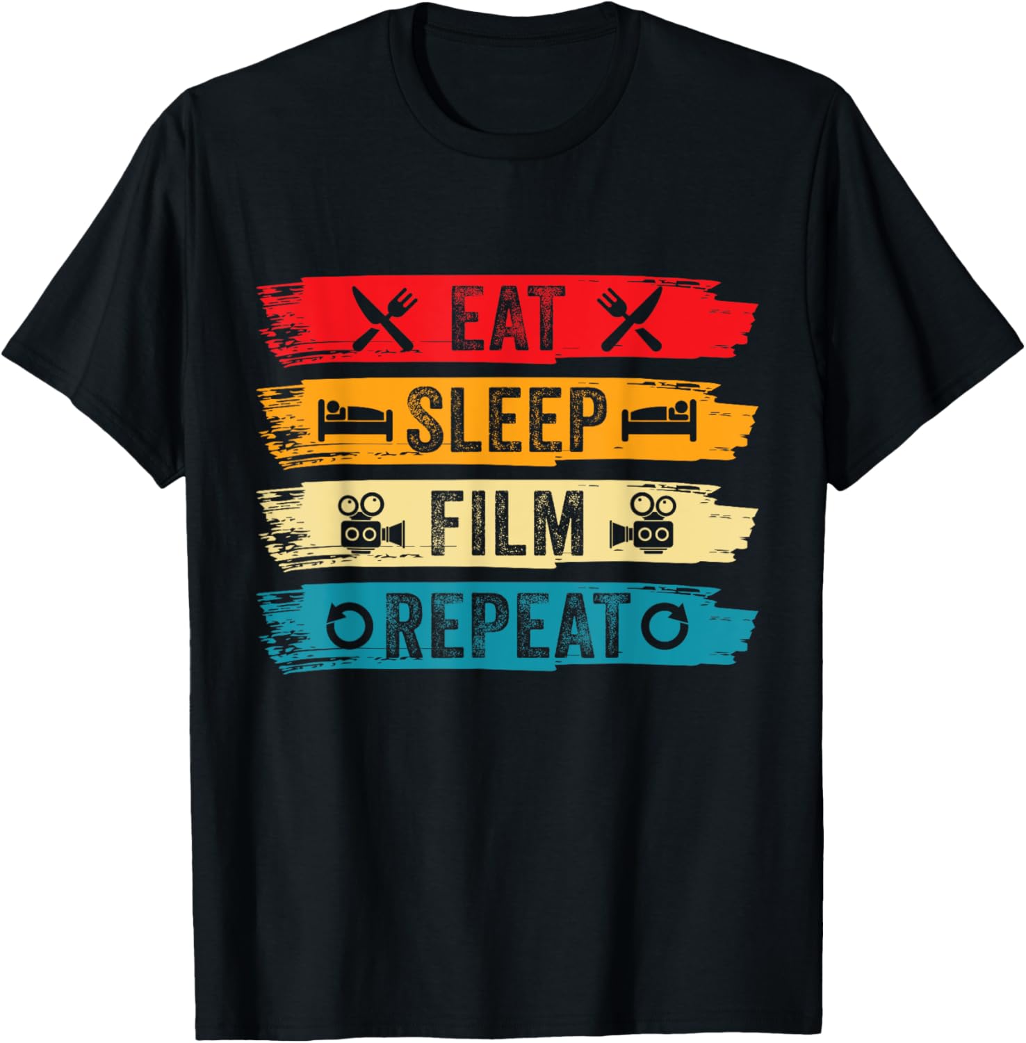 Eat Sleep Film Repeat Aspiring Director Filmmaker Filming Apparel | US Viral Style | Comfort Daily Wear