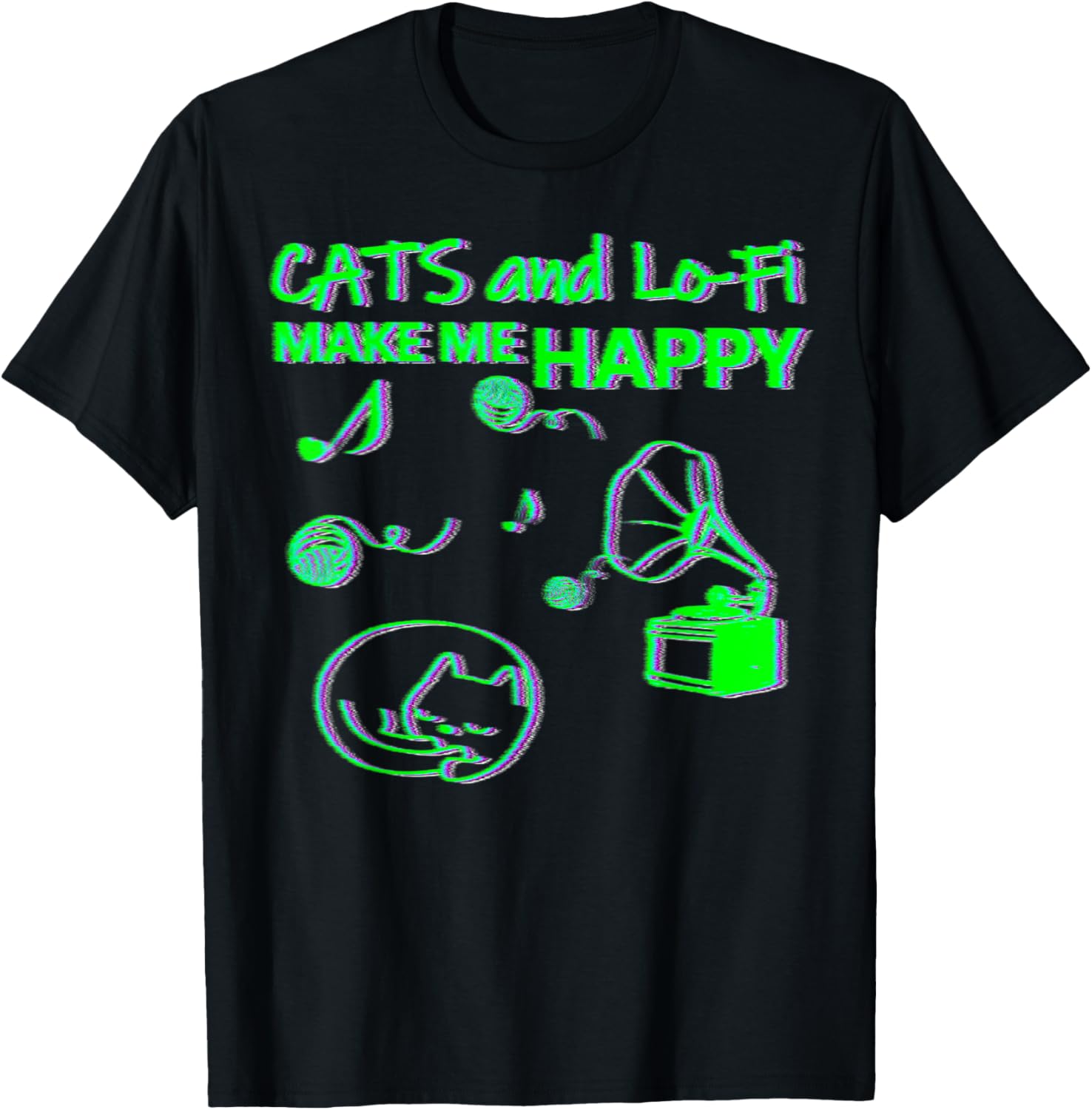 Cats and lo-fi make me happy listen and chill sound of yarn Yarn Supply | Viral US Pick | Best Seller Choice