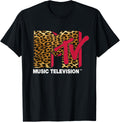 MTV Leopard Print Logo Apparel Comfort Fit Hot Right Now