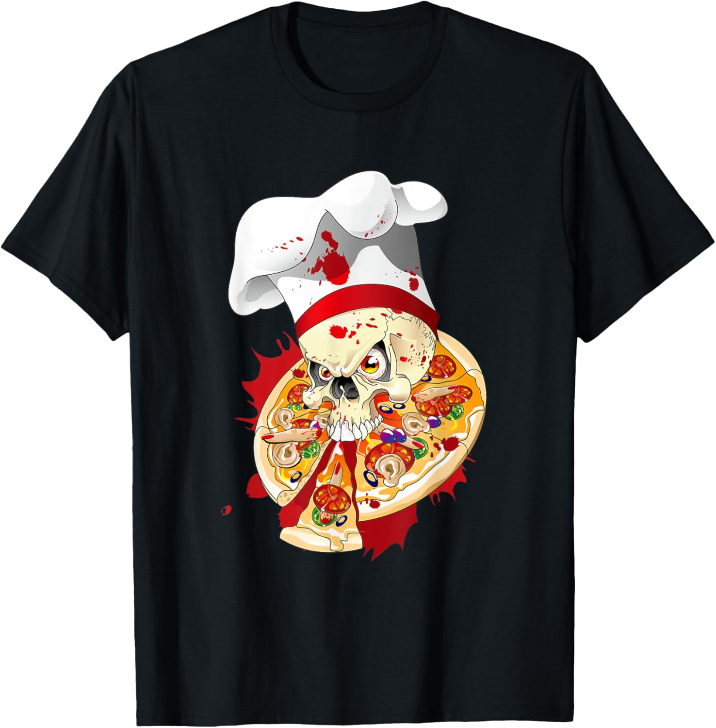 Pizza Skull Halloween - Pizza Maker gift Funny Pizza T-Shirt T-Shirt | Best Seller Pick | Must-Have Style