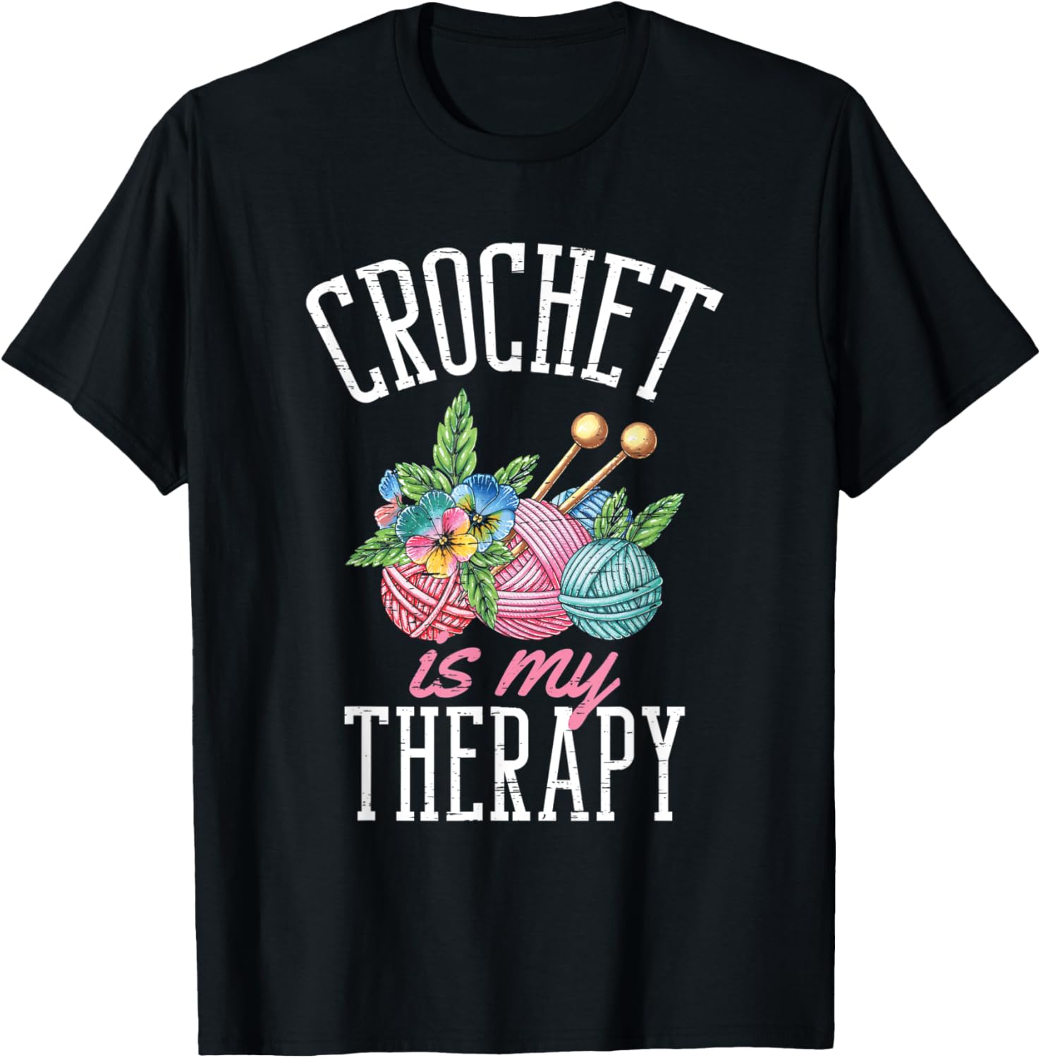Crochet Is My Therapy Crocheting Scarf Crochetier Yarn Hook Yarn Supply | Trending 2025 | Perfect for Crafters