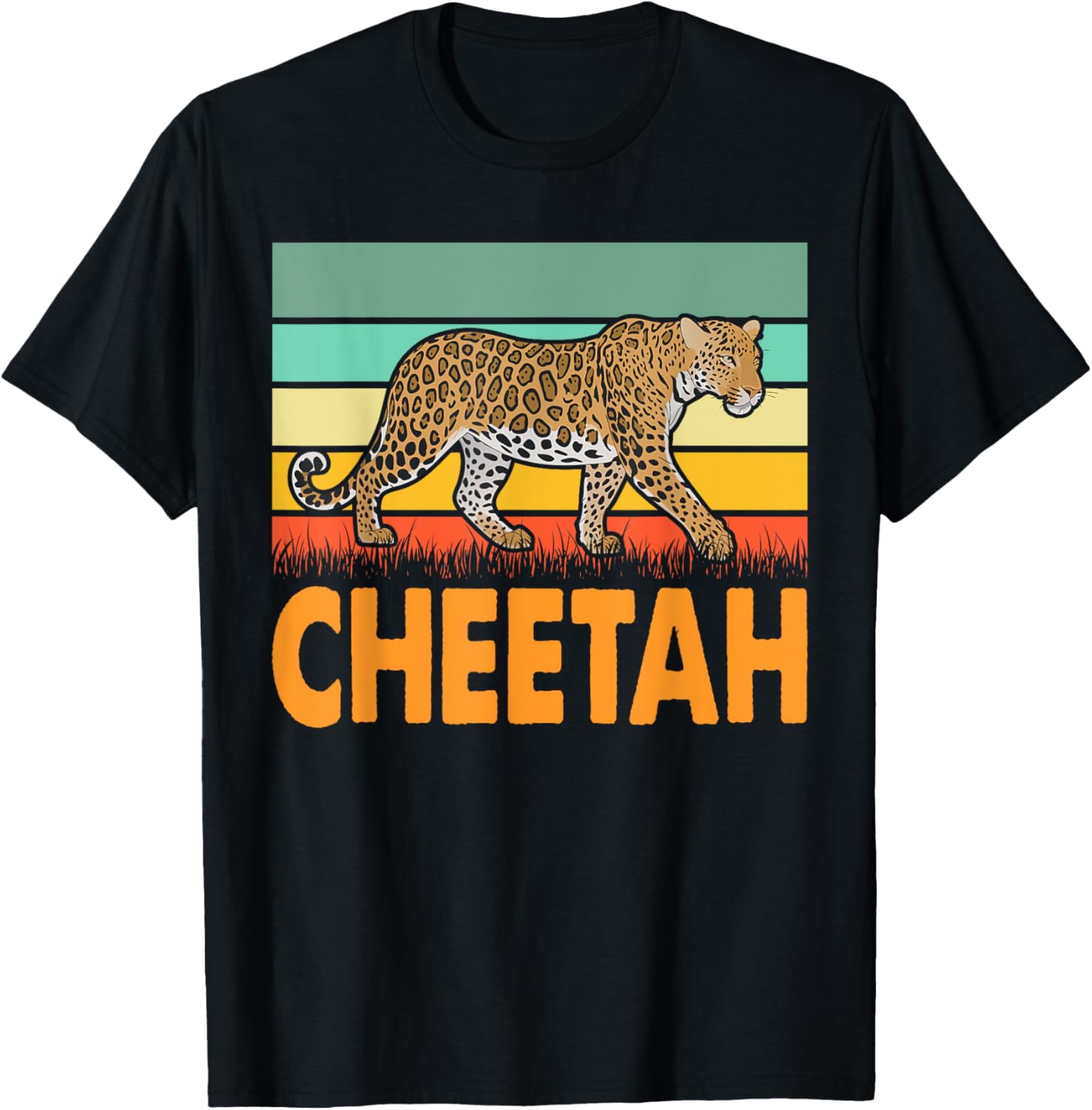 Funny Vintage Cheetah Art Boys Girls Leopard Safari Wildlife Apparel Premium Print Gift Ready