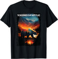 The Wilderness Is My Happy Place Bear hiking mountains Apparel | Google Shopping Optimized | Daily Wear Essential
