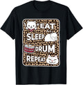 Eat Sleep Drum Repeat Funny Drumming Lover Outfit Drummer Apparel Streetwear Style Best Seller Look