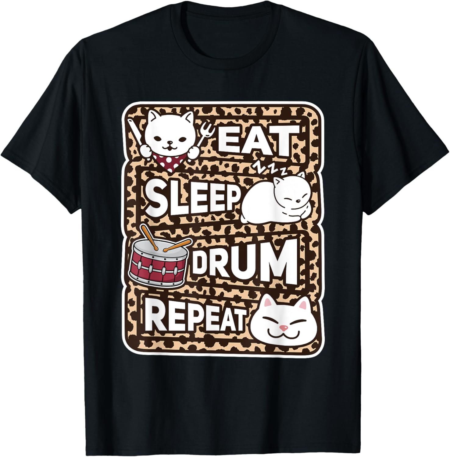 Eat Sleep Drum Repeat Funny Drumming Lover Outfit Drummer Apparel Streetwear Style Best Seller Look