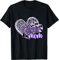 Cheer Mom Shirt Megaphone Purple Leopard Cheetah Print T Shirt Viral TikTok Find Everyday Wear