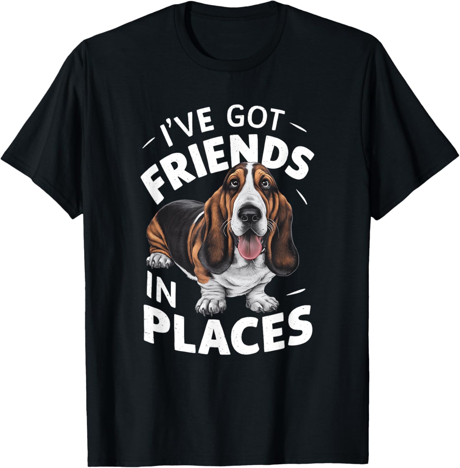 Basset Hound Dog Breed I've Got Friends in Low Places Men Women Kids Apparel | Top Conversion Title | Aesthetic Casual Look