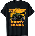 Just a Boy Who Loves Army Tanks Vintage Military Tank Apparel | Best Seller Pick | Comfort Daily Wear