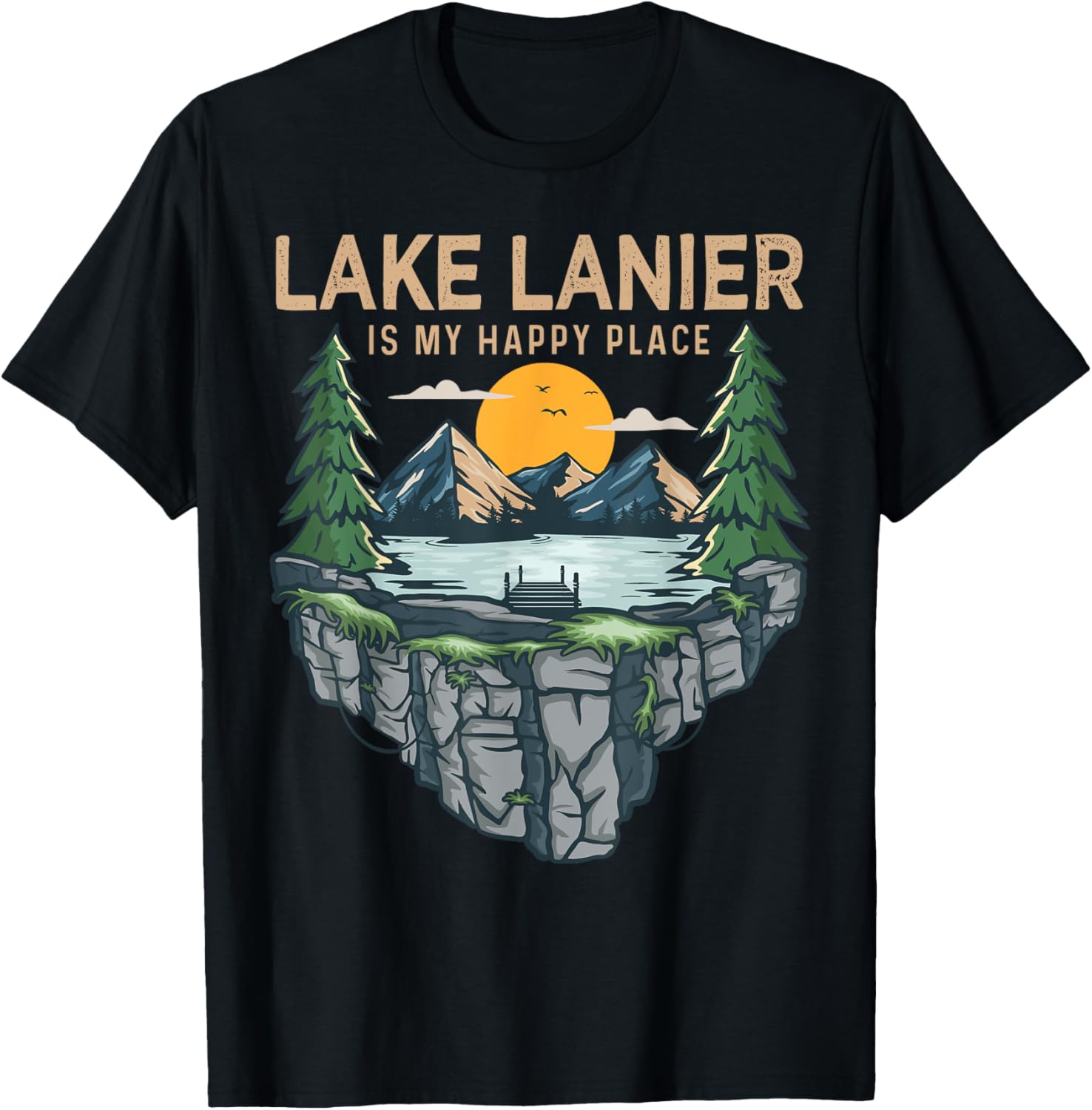 Fishing Boating Camping - My Happy Place Lake Lanier Apparel | US Viral Pick | Perfect Gift Choice