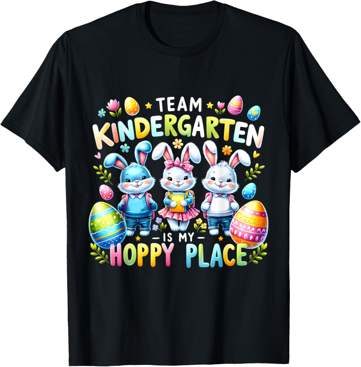 Team Kindergarten Is My Hoppy Place Funny Easter Day Teacher Apparel | Trending 2025 | Daily Wear Essential