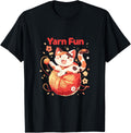 Happy Calico Cat Playing With Ball Of Yarn Cute Cat Lover T-Shirt for Men Women Kids T-Shirt | High Search Volume | C...