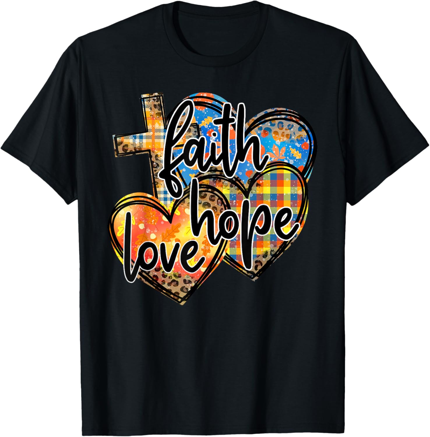 Faith Hope Love Hearts Cheetah Flannel Christian Cross Apparel Streetwear Style Best Seller Look
