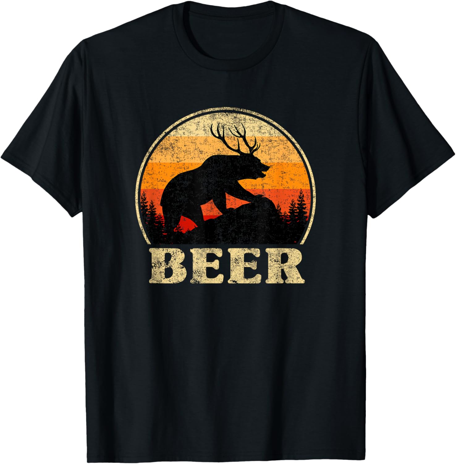 Bear Deer Funny Beer Retro Vintage St. Patrick's Day Apparel | US Best Seller
